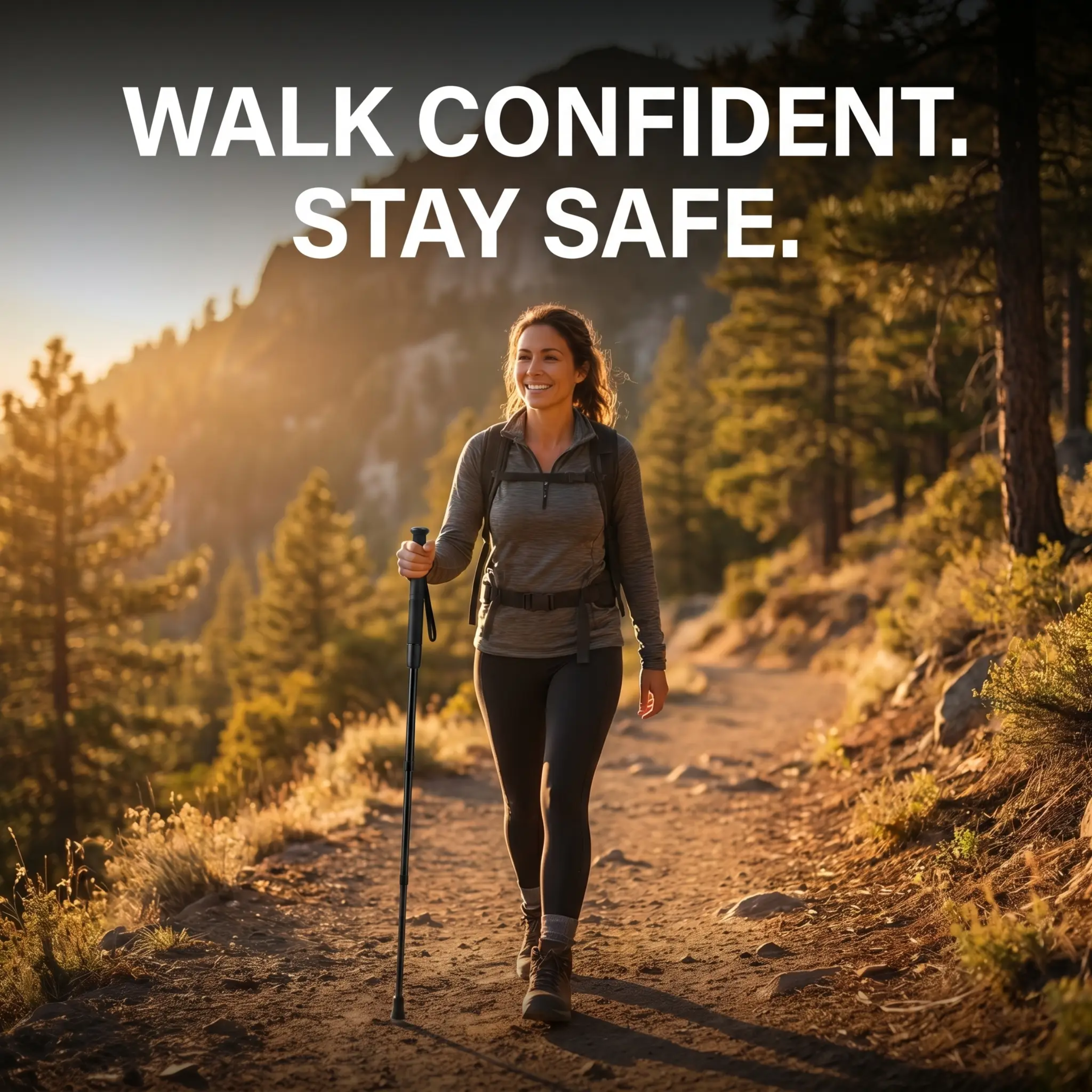 SwiftStabilizer | Instant Deployment Walking Stick for Every Adventure