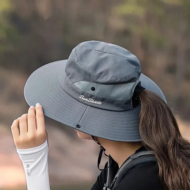 SunGuardia - Women's Stylish Sun Hat with Ponytail Slot