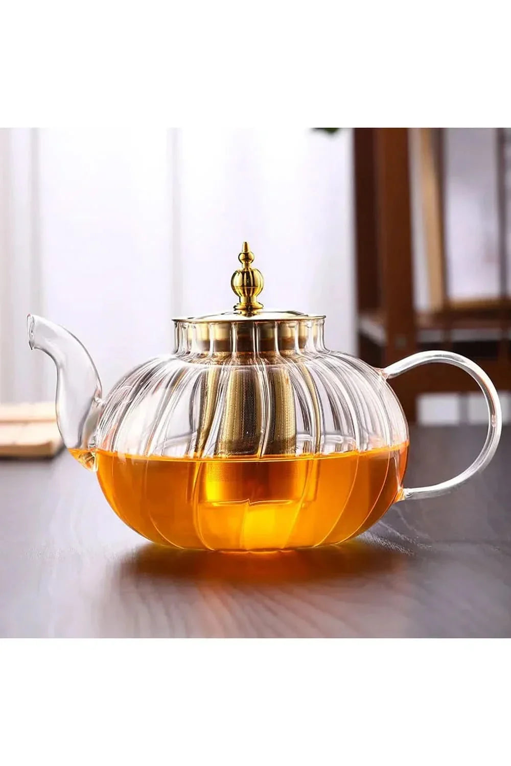 SavorTea | Elegant Glass Teapot with Stainless Steel Filter | 1200ml Capacity