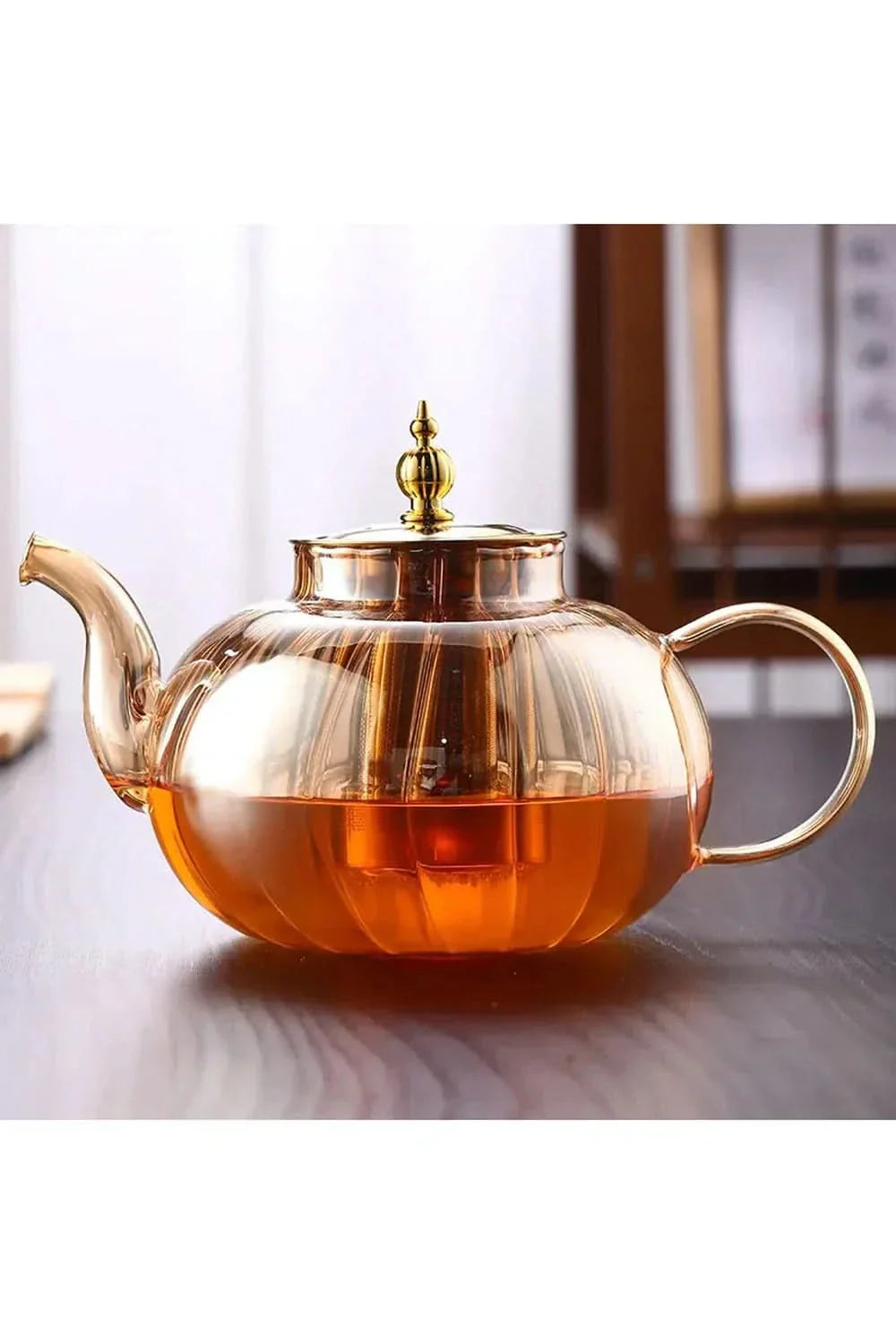 SavorTea | Elegant Glass Teapot with Stainless Steel Filter | 1200ml Capacity