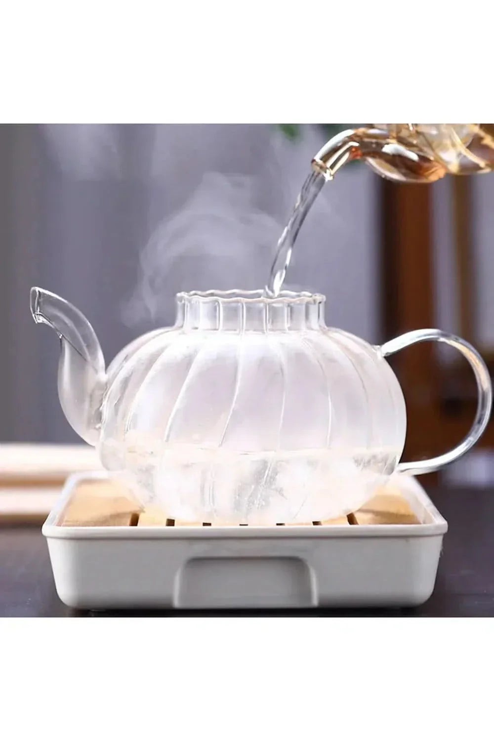 SavorTea | Elegant Glass Teapot with Stainless Steel Filter | 1200ml Capacity