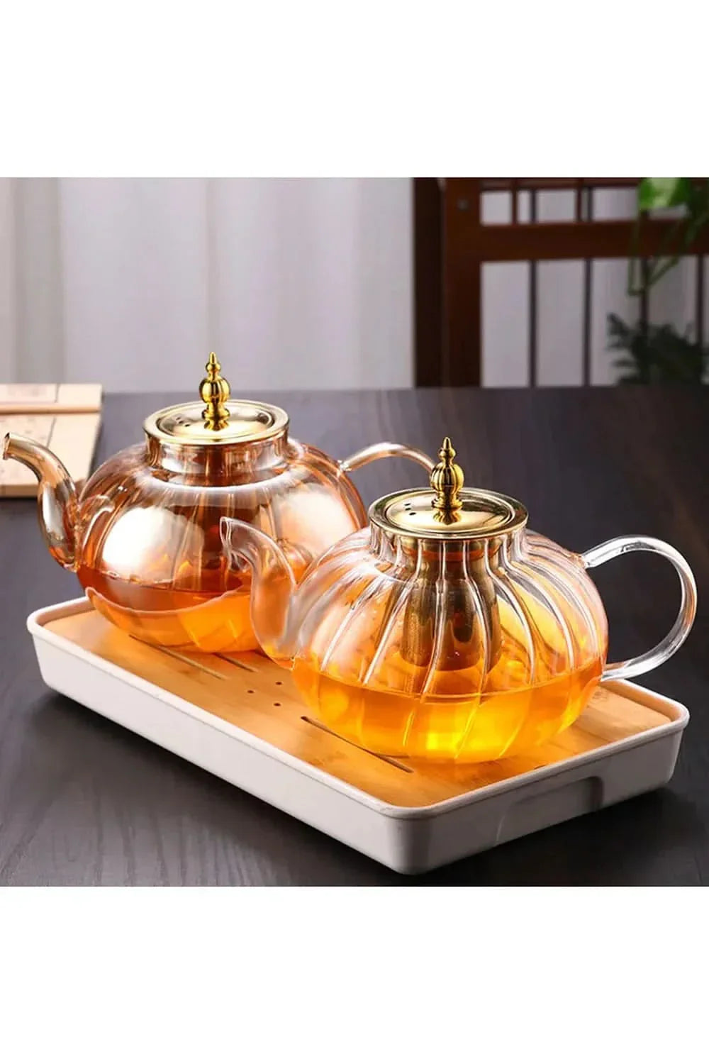 SavorTea | Elegant Glass Teapot with Stainless Steel Filter | 1200ml Capacity