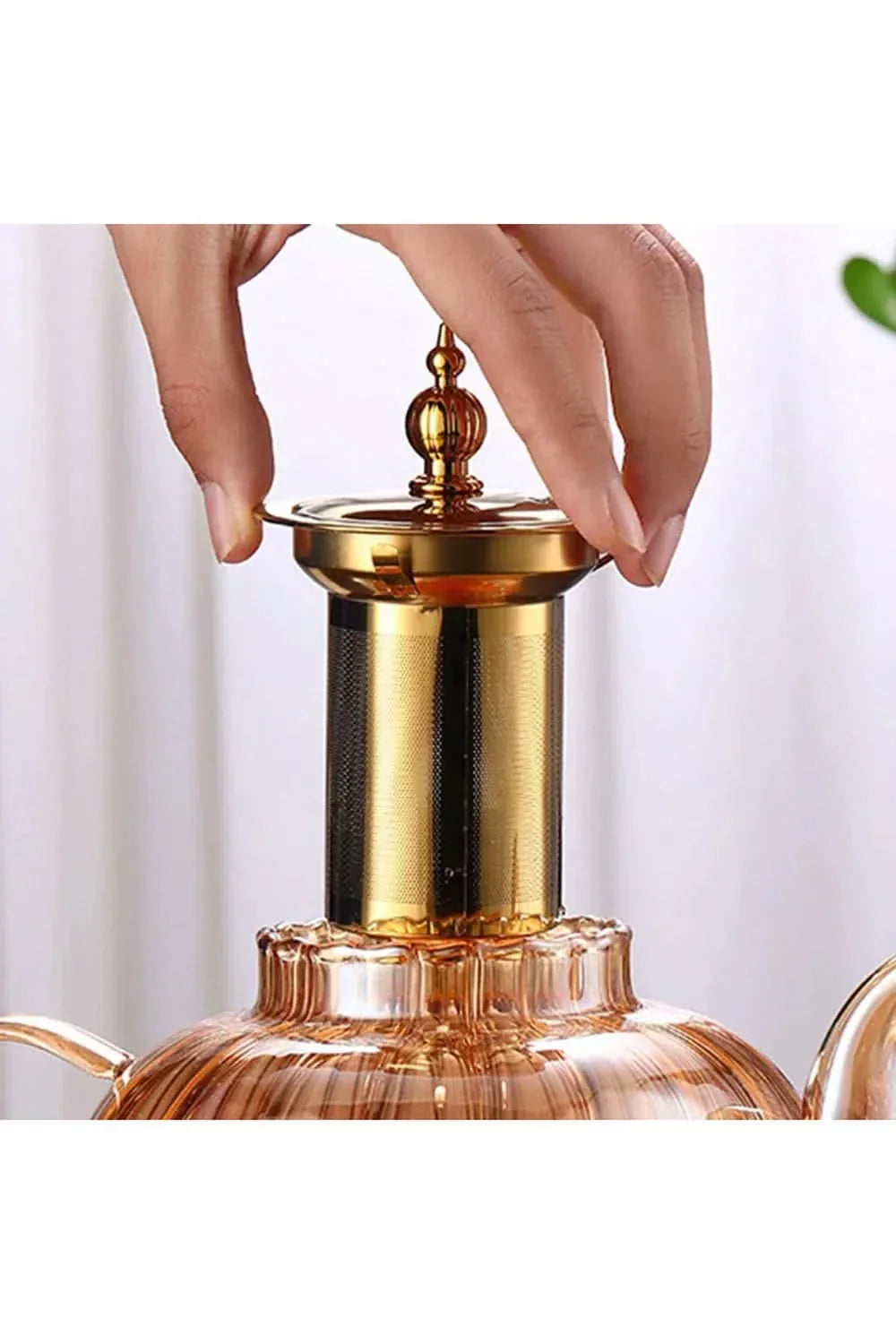 SavorTea | Elegant Glass Teapot with Stainless Steel Filter | 1200ml Capacity