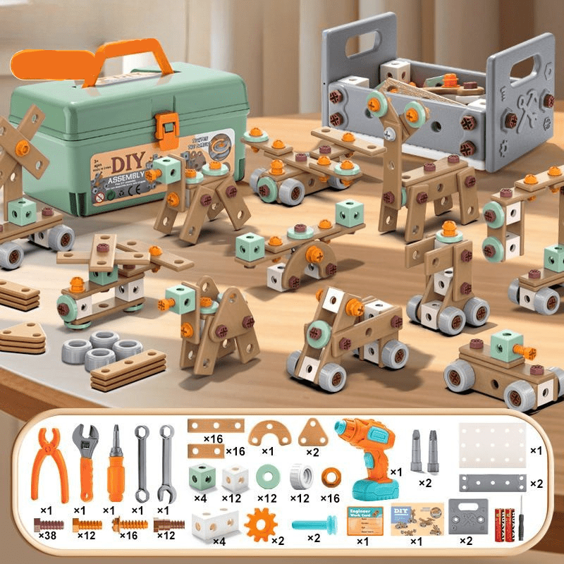 Creative Construction Kit – 100-Piece Tool Set for Kids