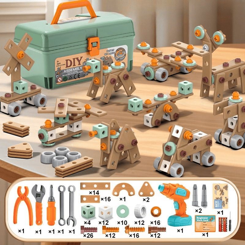 Creative Construction Kit – 100-Piece Tool Set for Kids