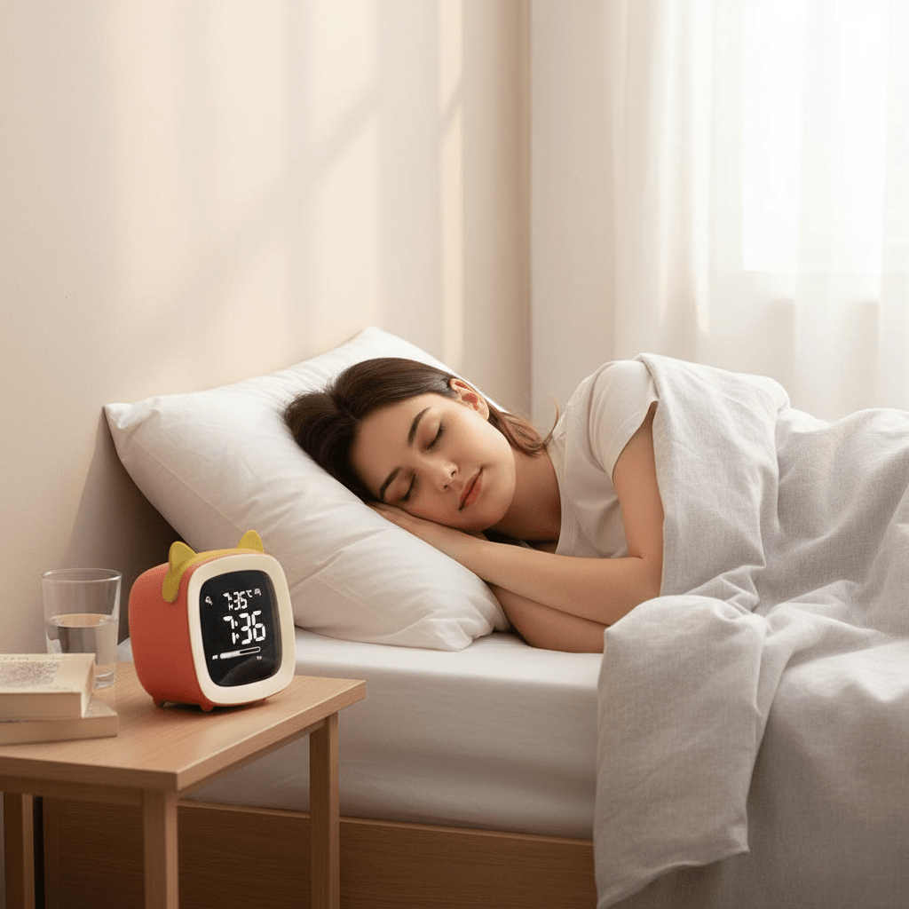 Lullaby Glow – Kids' Alarm Clock and Soothing Night Light