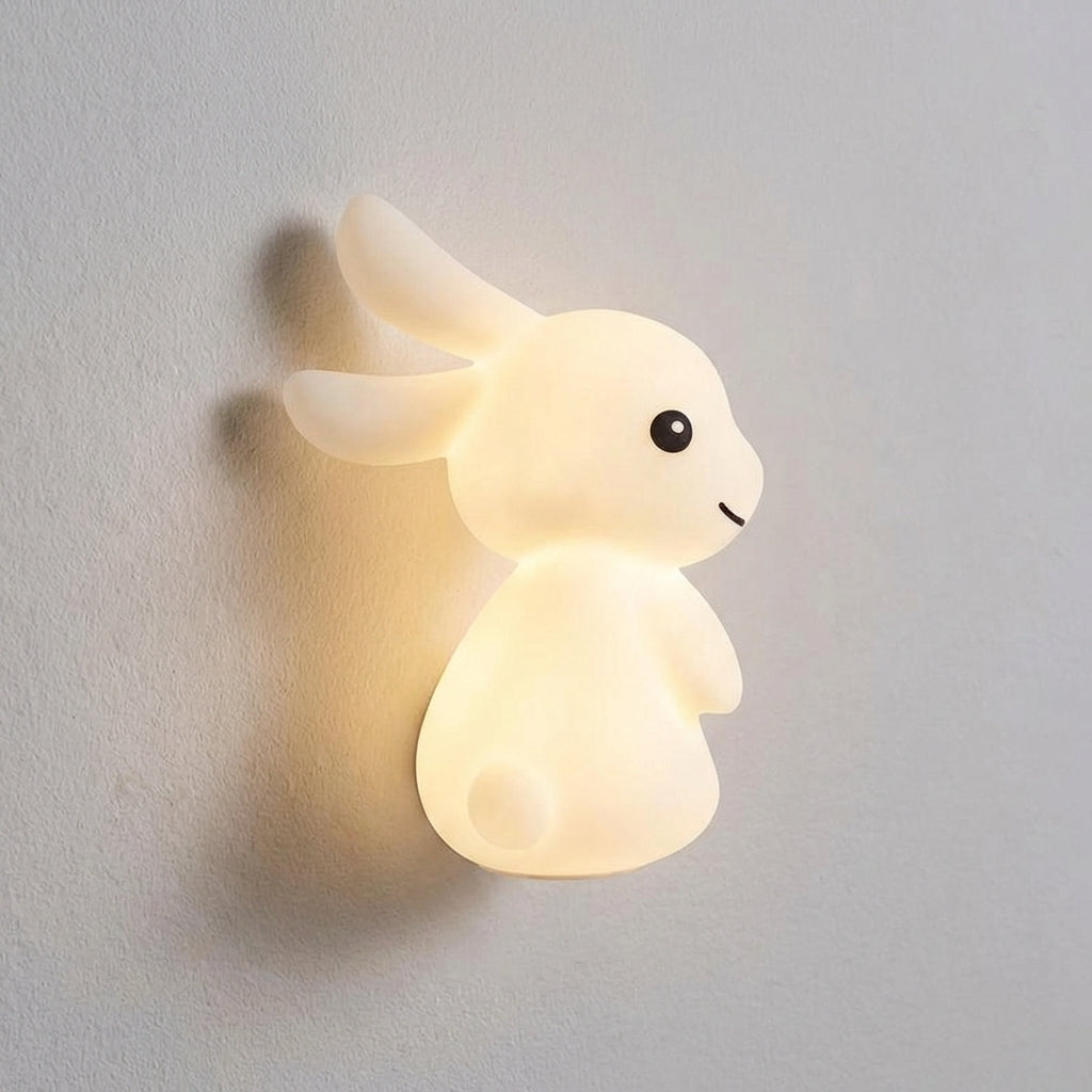 Whimsical Rabbit LED Wall Light for Kids | Color-Changing Design