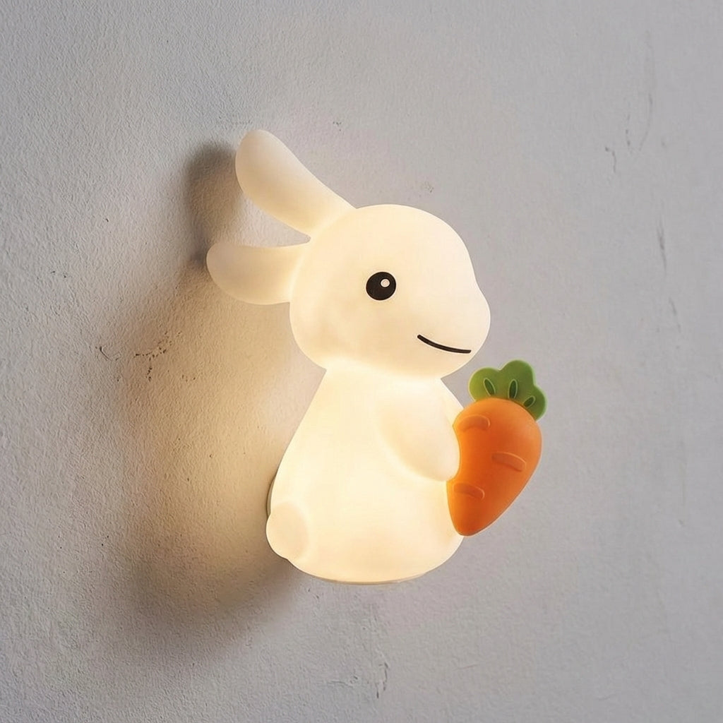 Whimsical Rabbit LED Wall Light for Kids | Color-Changing Design