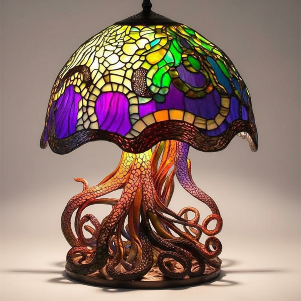 Vibrant Glass Table Lamp for Home Decoration