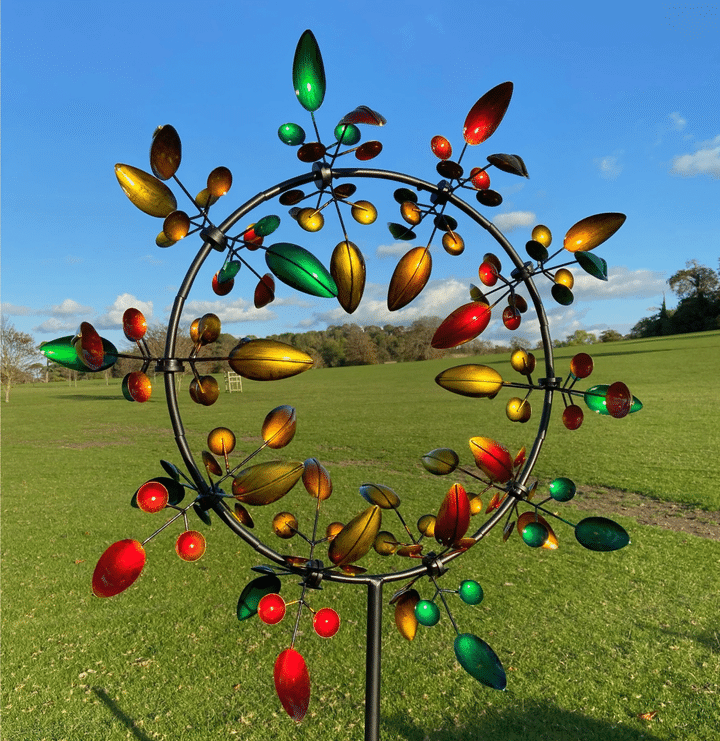 Charming Garden Kinetic Spinner: Colorful Metal Windmill