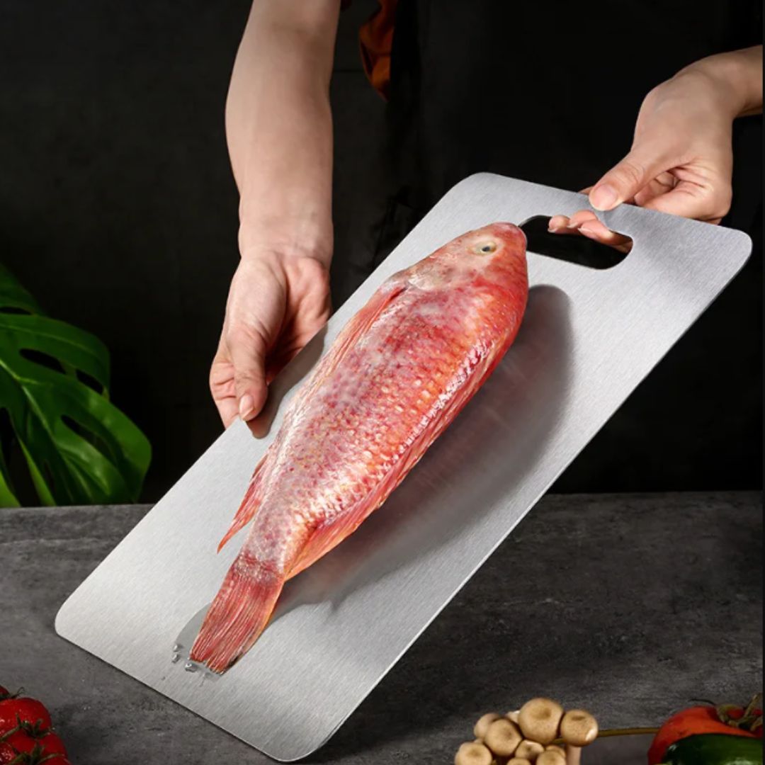Premium Titanium Chef's Board for Effortless Food Prep