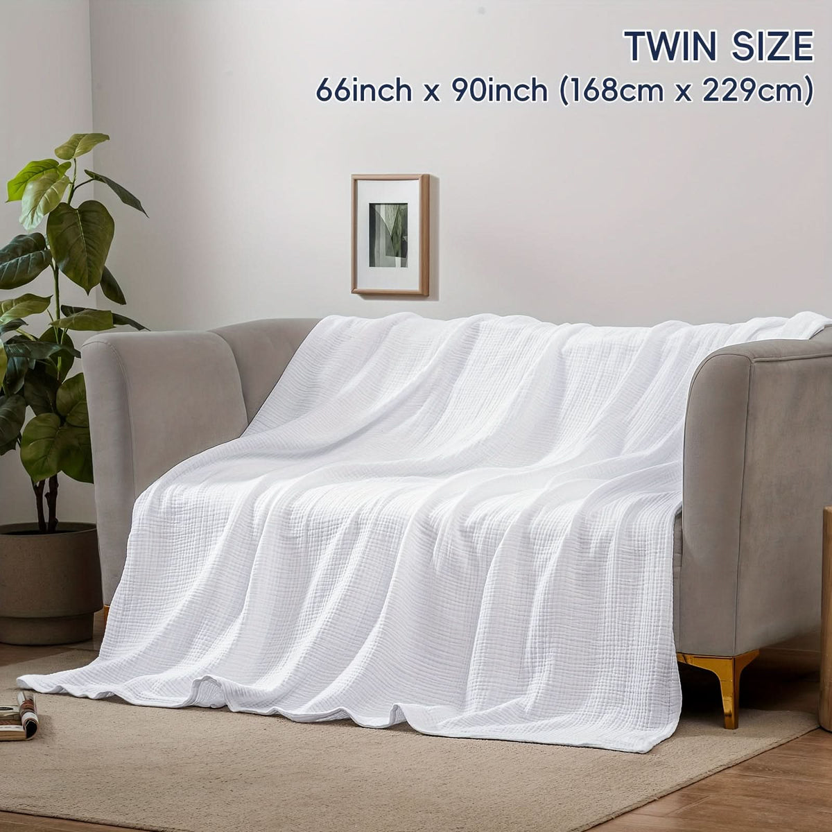 SereneLayers - Luxurious Four-Layer Cotton Blanket for Everyday Bliss