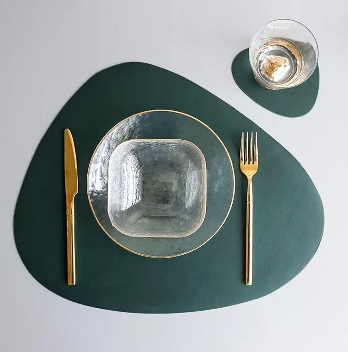 Set of Leather Placemats - Waterproof Table Mats