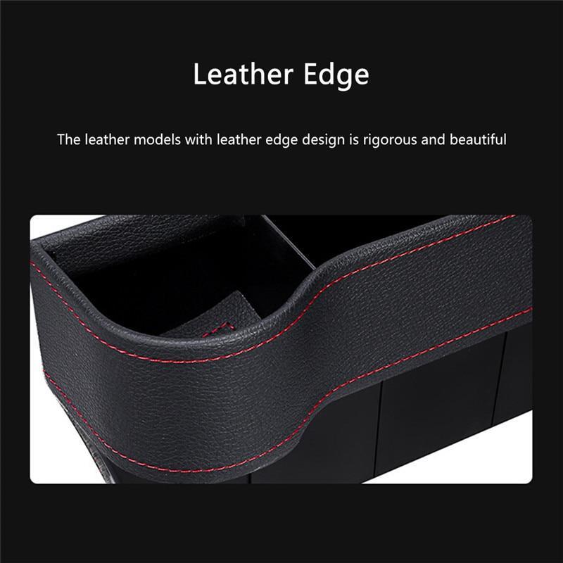 Smart Car Seat Storage Solution with Premium Faux Leather