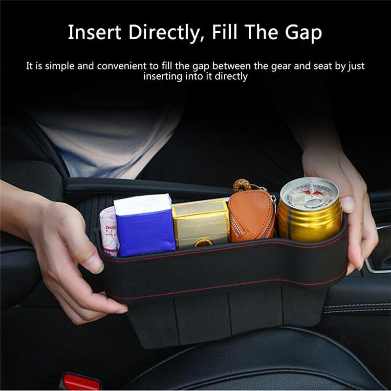 Smart Car Seat Storage Solution with Premium Faux Leather