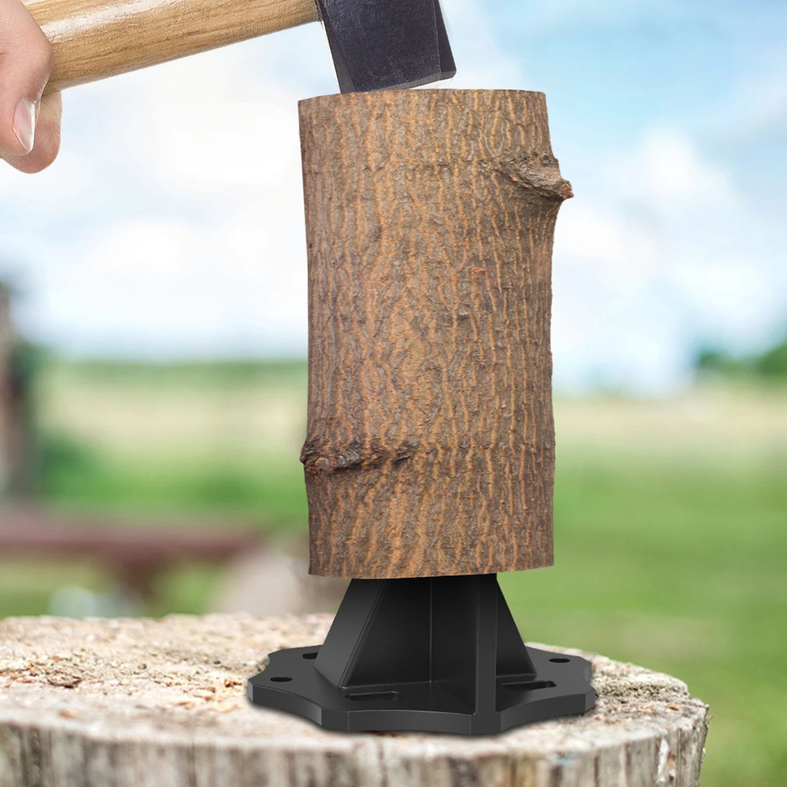 Portable Steel Firewood Splitter | Efficient Kindling Tool