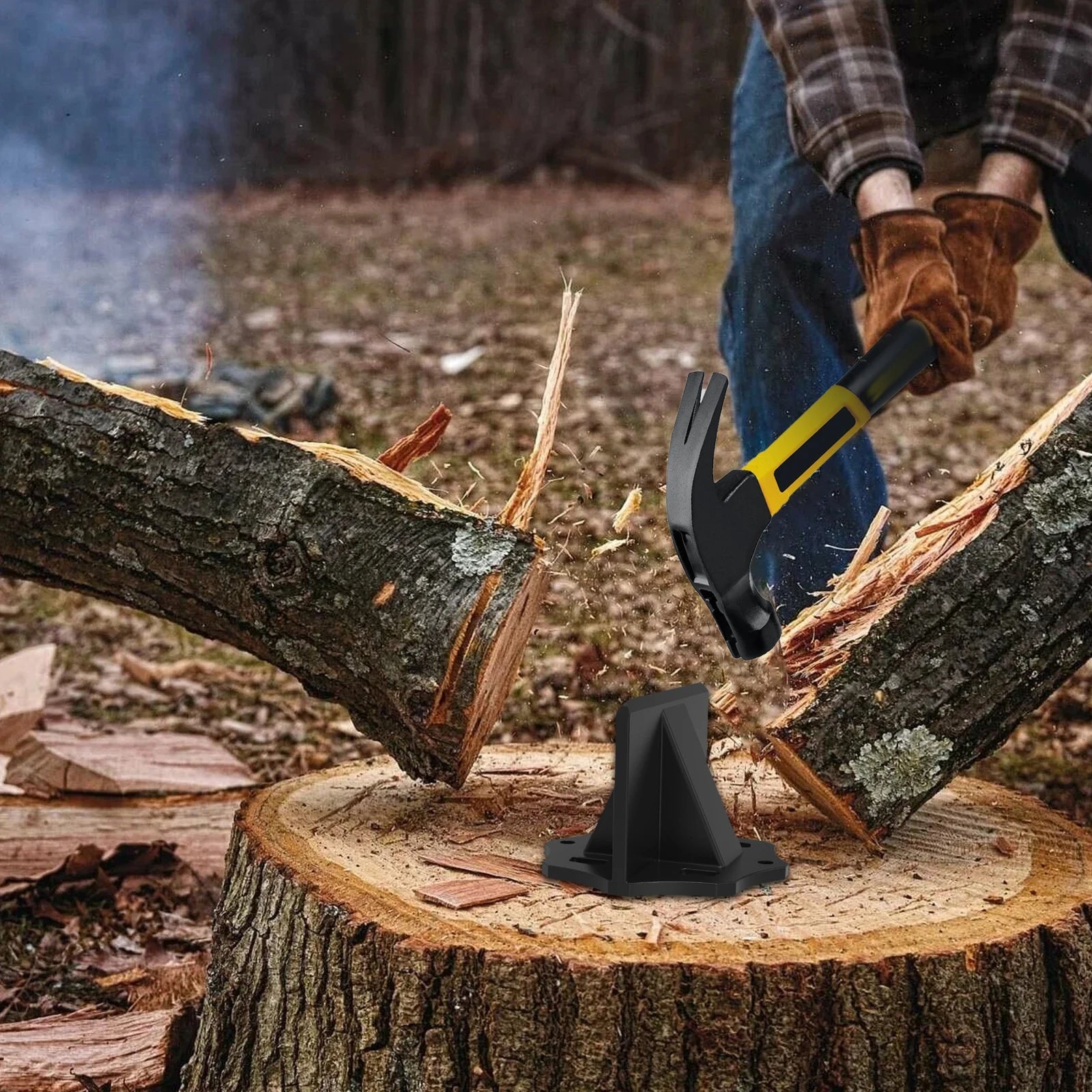 Portable Steel Firewood Splitter | Efficient Kindling Tool