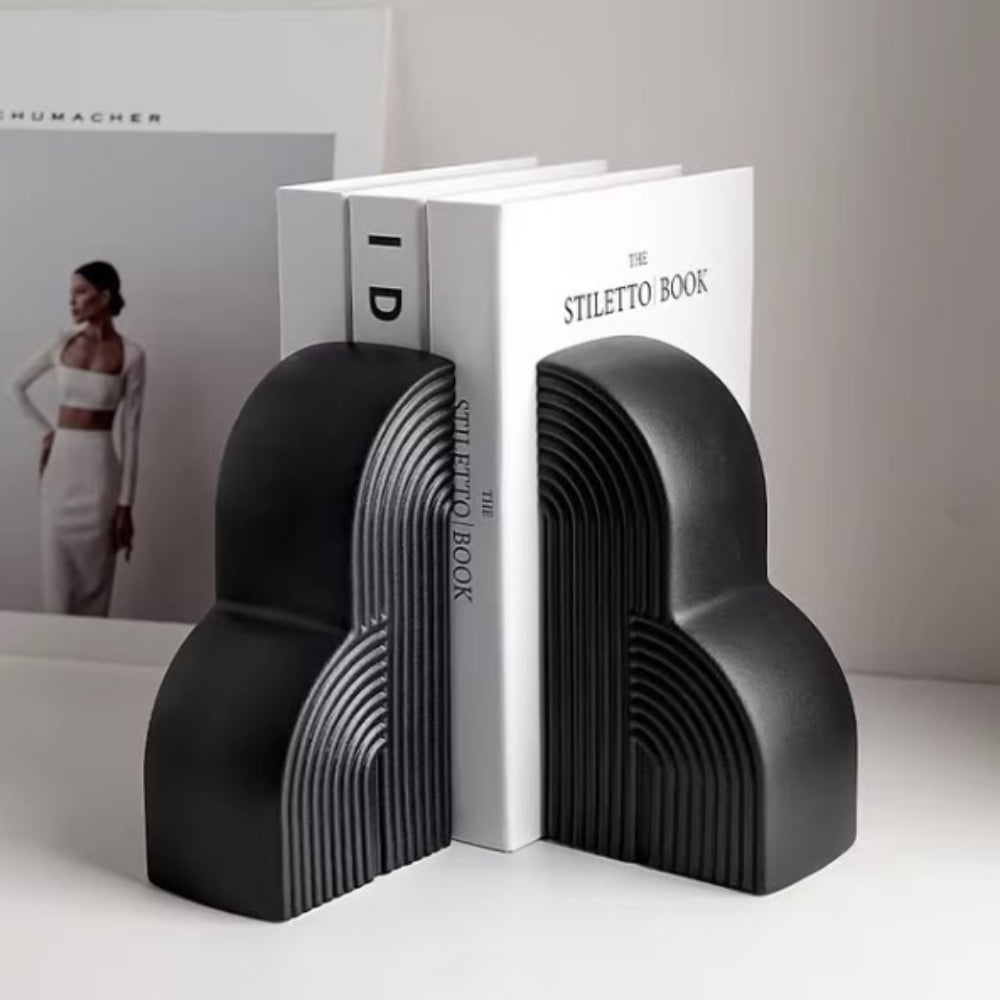 Elegant Cloud-Shaped Ceramic Bookends for Stylish Organization