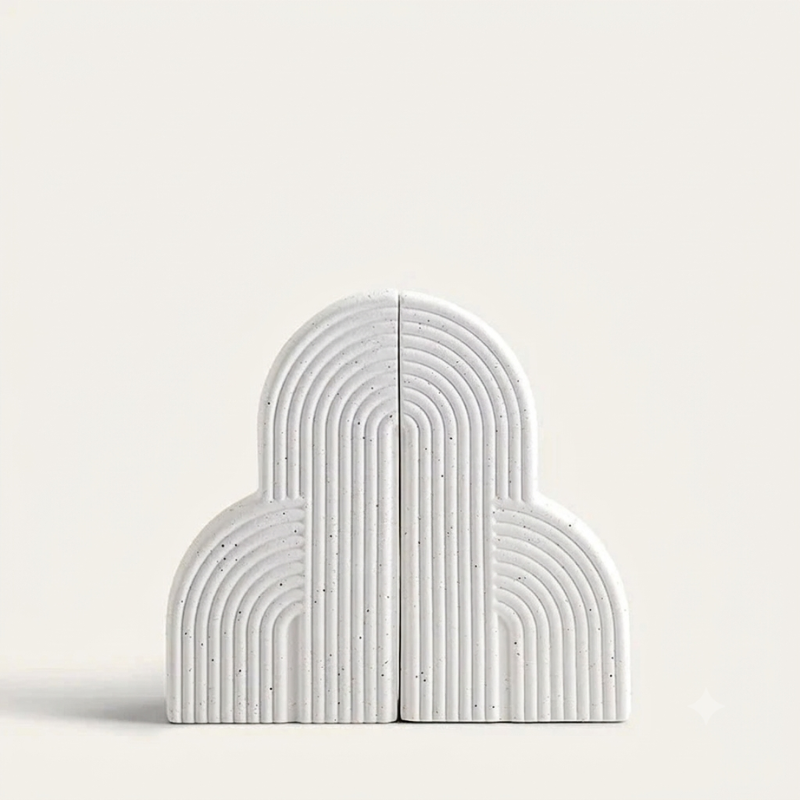 Elegant Cloud-Shaped Ceramic Bookends for Stylish Organization
