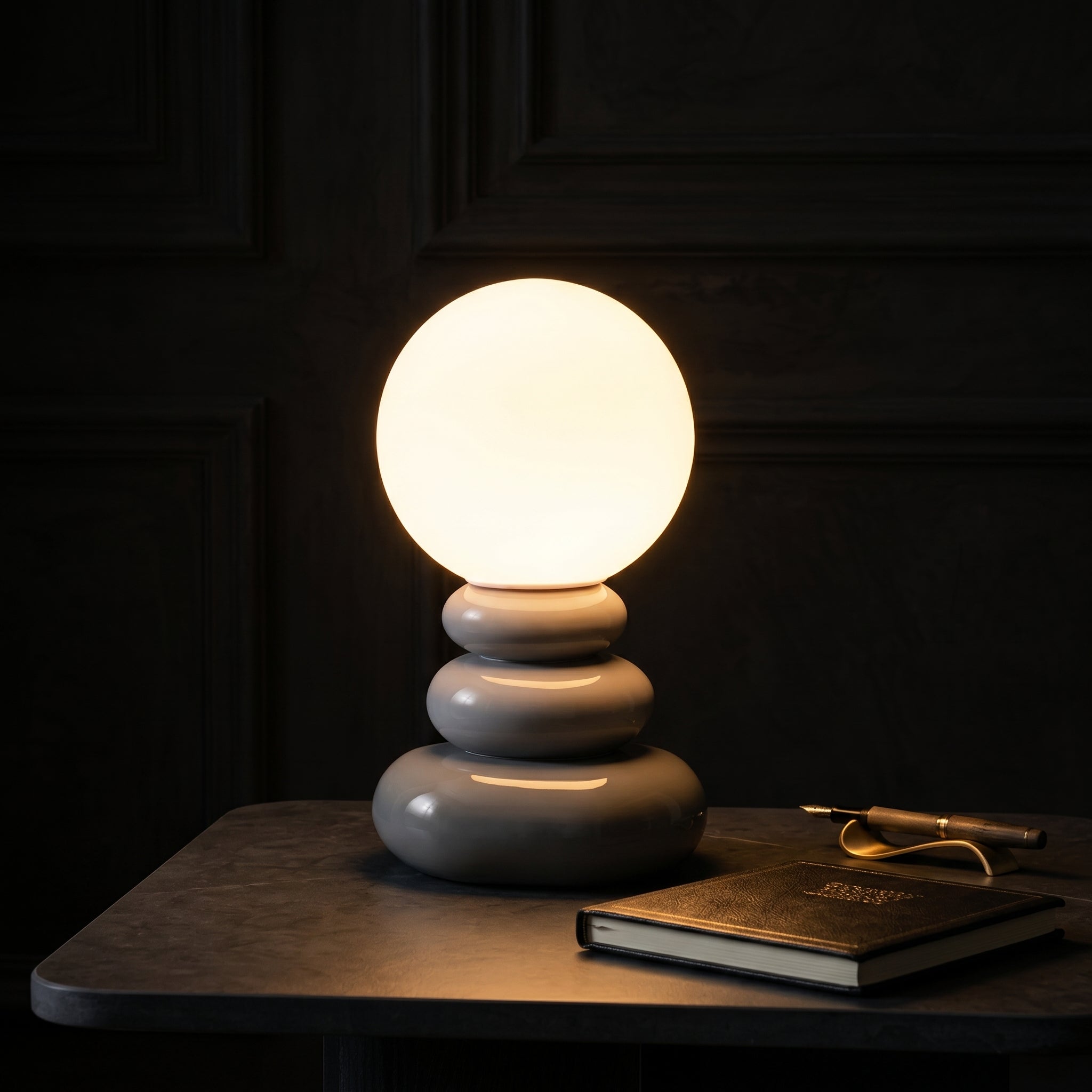 Compact USB-Powered Ceramic Table Lamp for Any Space