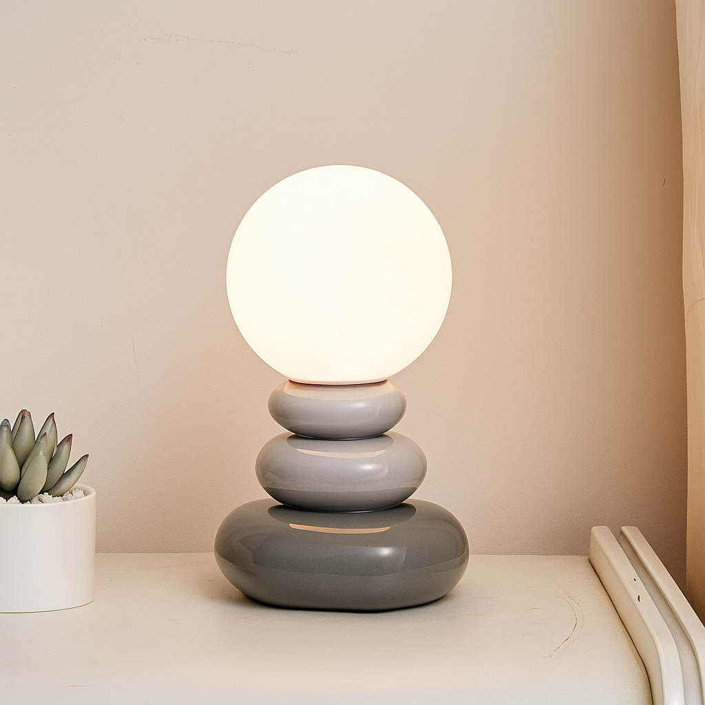 Compact USB-Powered Ceramic Table Lamp for Any Space