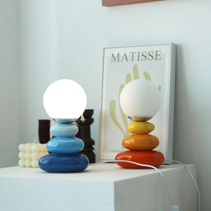 Compact USB-Powered Ceramic Table Lamp for Any Space