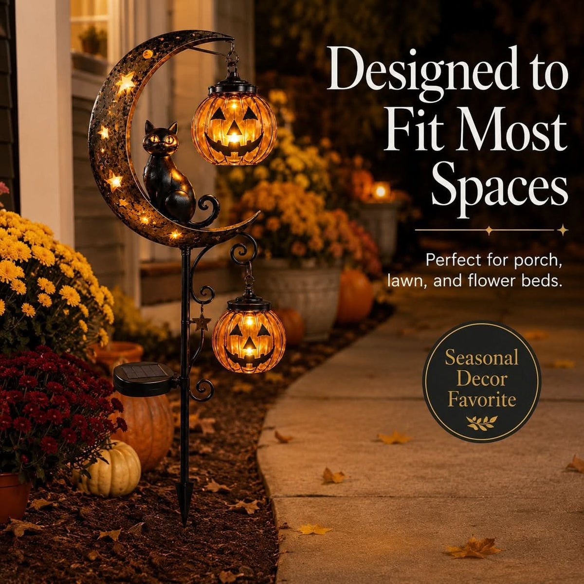 Harvest Glow – Enchanting Pumpkin Stake Light for Your Garden