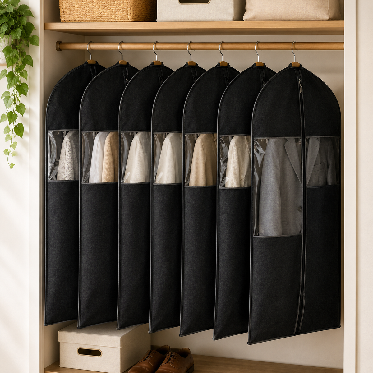 Protective Garment Covers – 10-Pack with Transparent Window