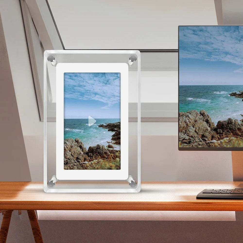 Elegant Digital Photo Frame with Crystal Clear Display