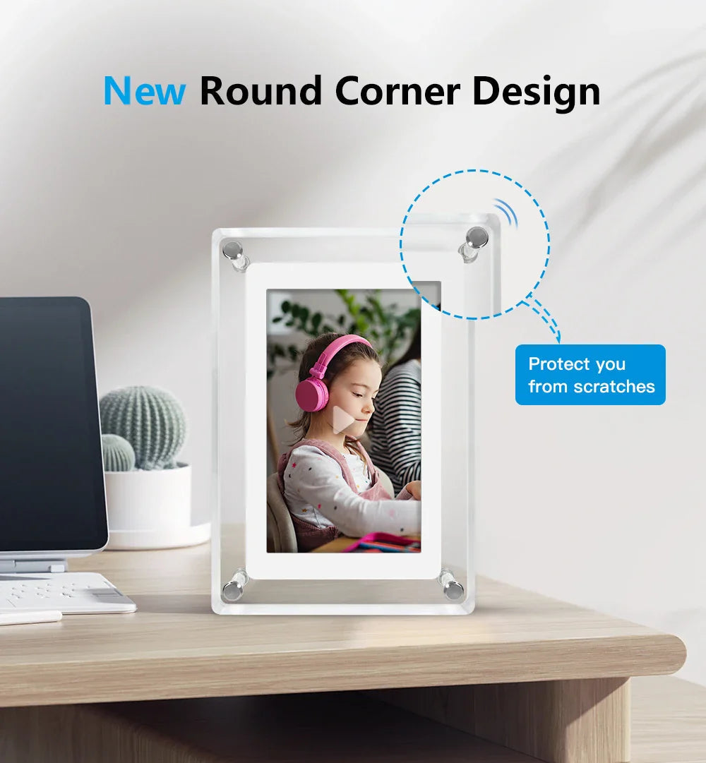 Elegant Digital Photo Frame with Crystal Clear Display
