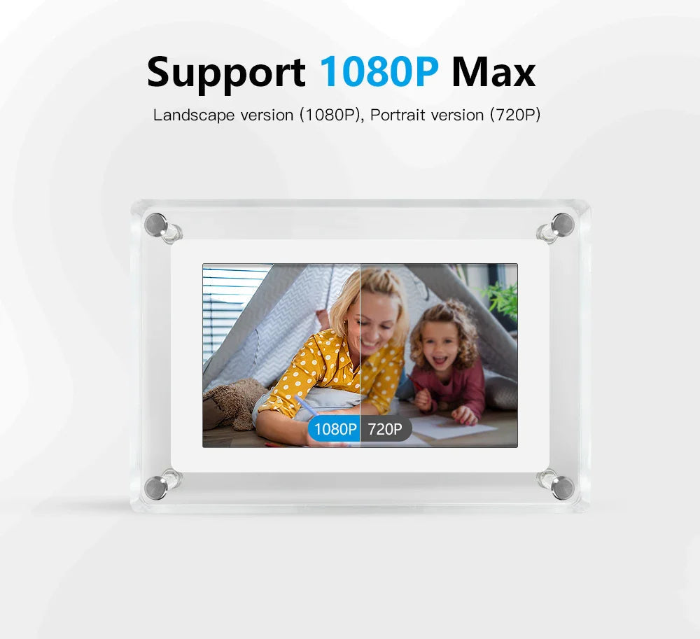 Elegant Digital Photo Frame with Crystal Clear Display