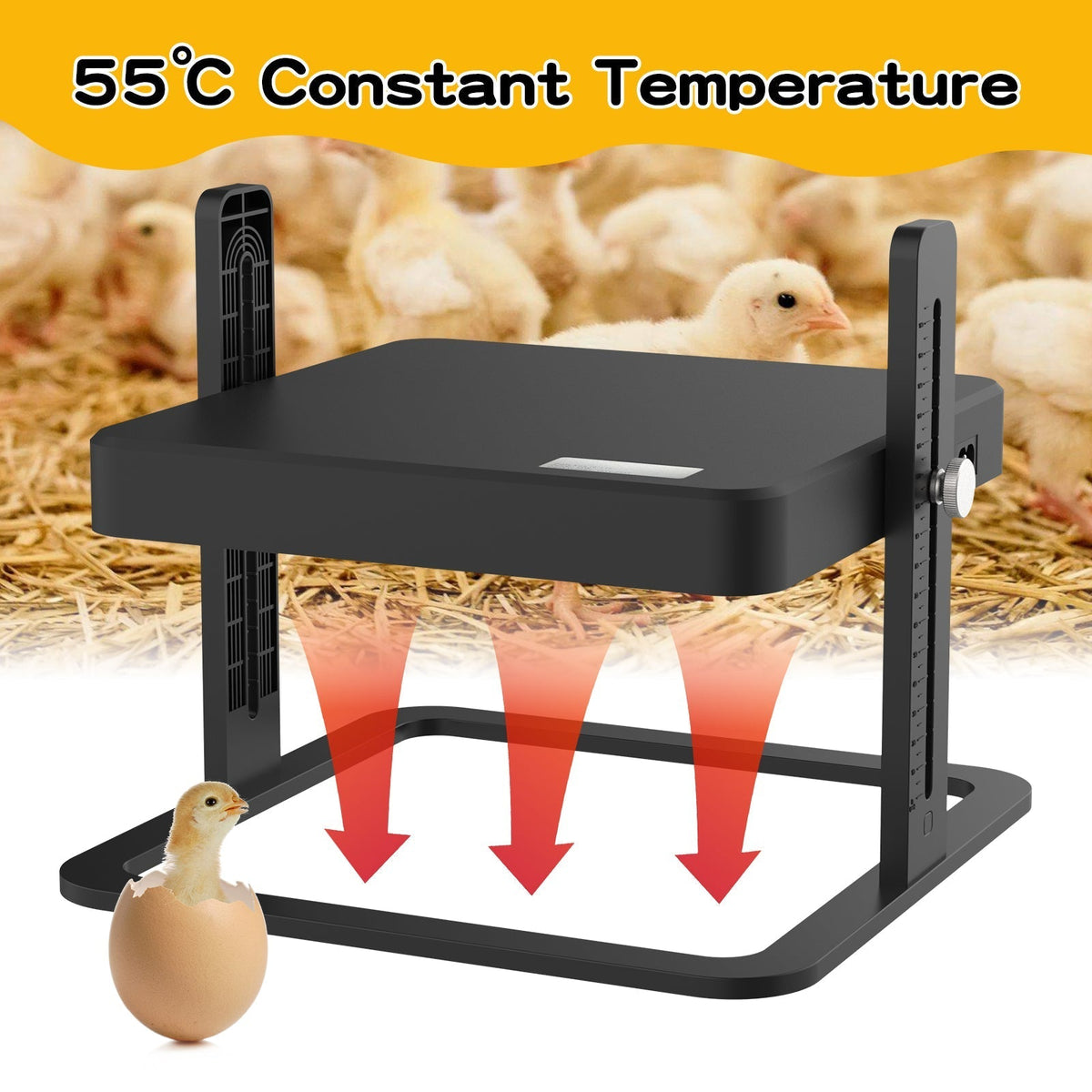 Poultry Warmth Plate | Adjustable Height & Tilt for Energy Savings