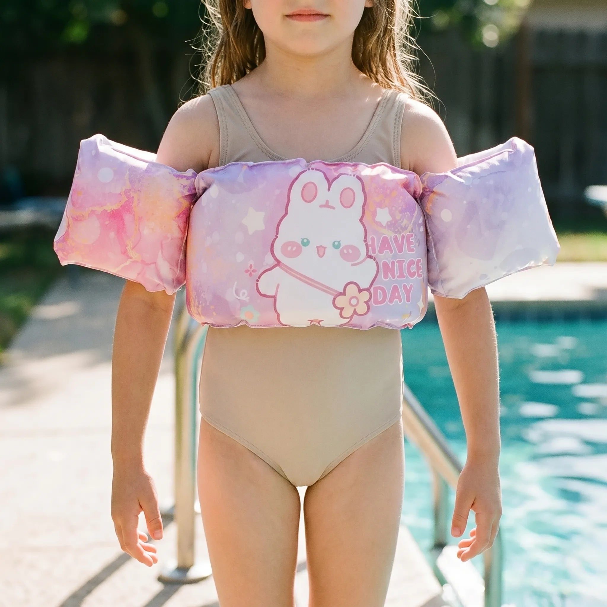 Kid-Friendly Swim Float with Fun Characters | Secure Back Strap