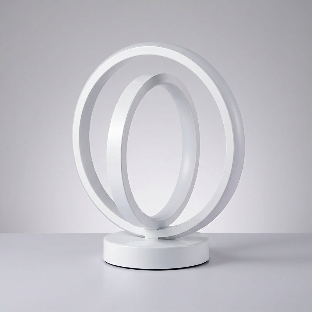 Modern Circle Lamp with USB Power and Adjustable Brightness