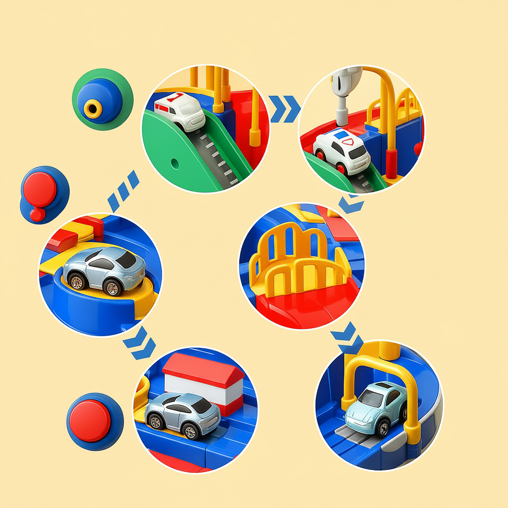 Urban Explorer | Interactive Car Track Puzzle for Kids 3+
