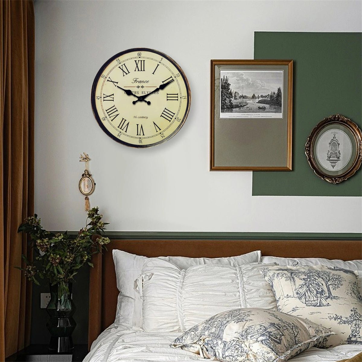 Elegant Bamboo Wall Clock with Silent Quartz Movement