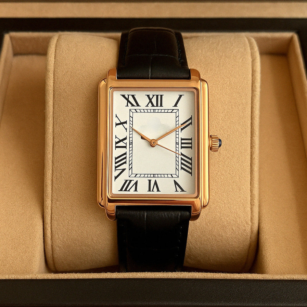 Sophisticated Square Men's Watch | Elegant Design with Adjustable Band