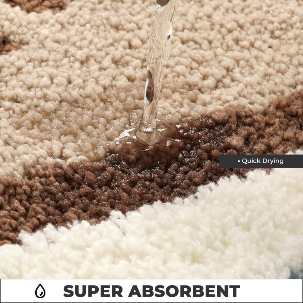 Seaside Serenity - Slip-Resistant Bath Mat with Coastal Design