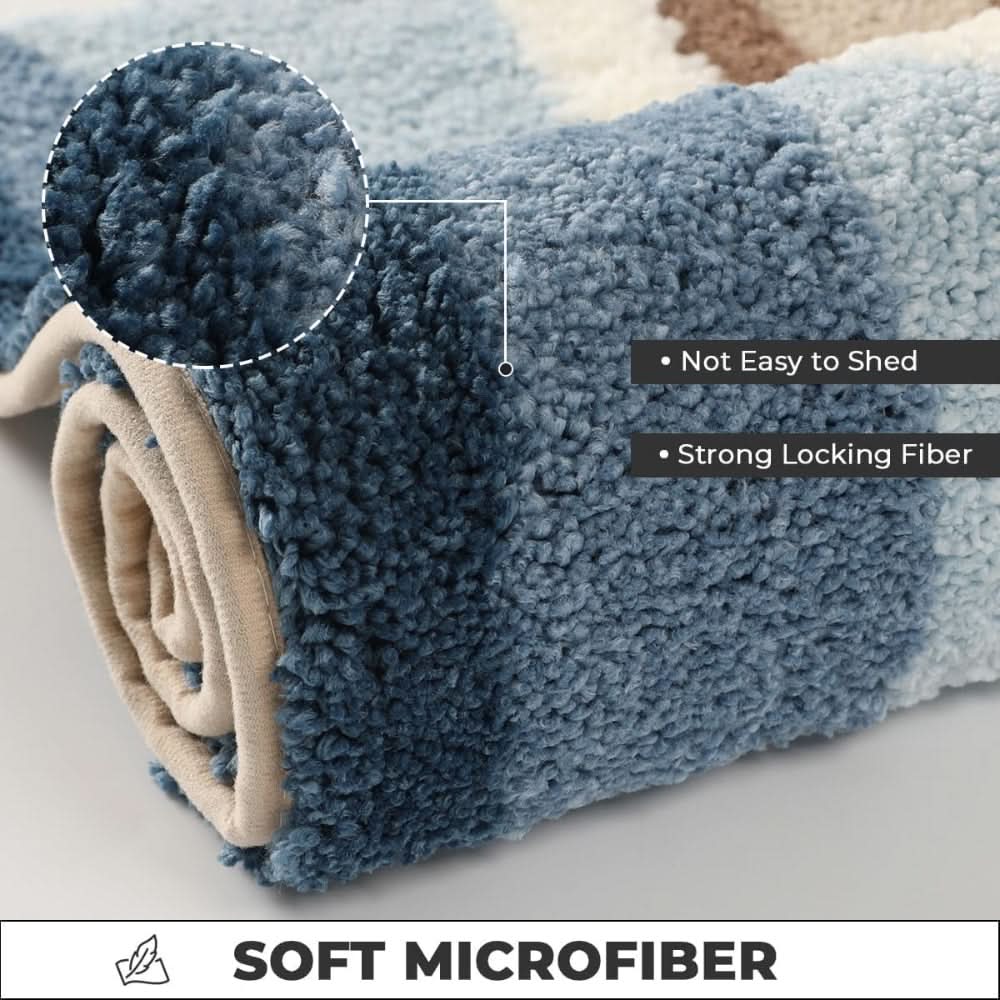 Seaside Serenity - Slip-Resistant Bath Mat with Coastal Design