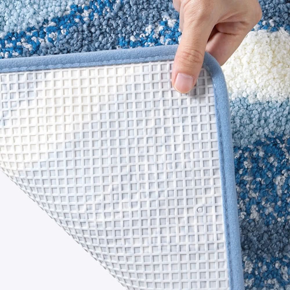 Seaside Serenity - Slip-Resistant Bath Mat with Coastal Design
