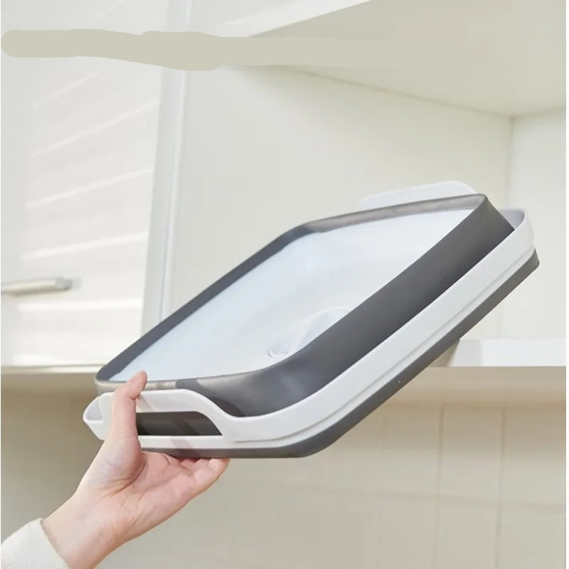 Space-Saving Collapsible Wash Basin with Drainage System
