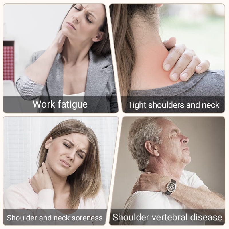 SoothingWave | Ergonomic Neck and Shoulder Heating Pad with Massage