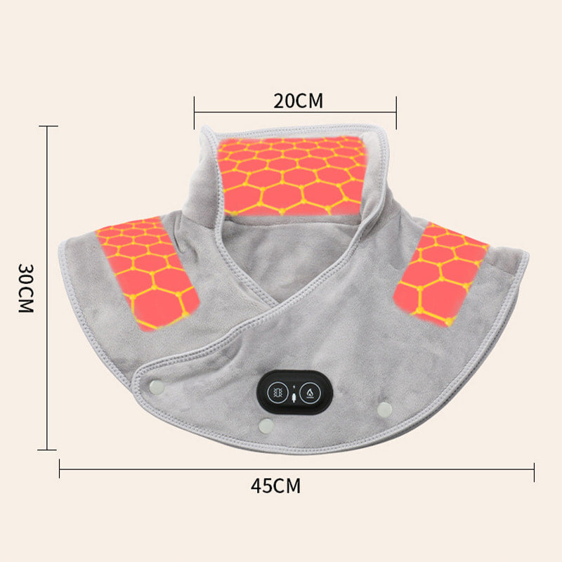 SoothingWave | Ergonomic Neck and Shoulder Heating Pad with Massage