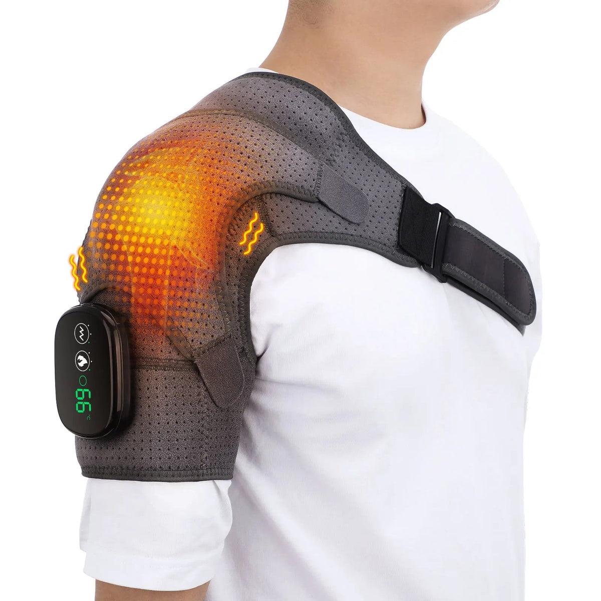 SoothingHeat | Ergonomic Heated Shoulder Wrap with Vibration
