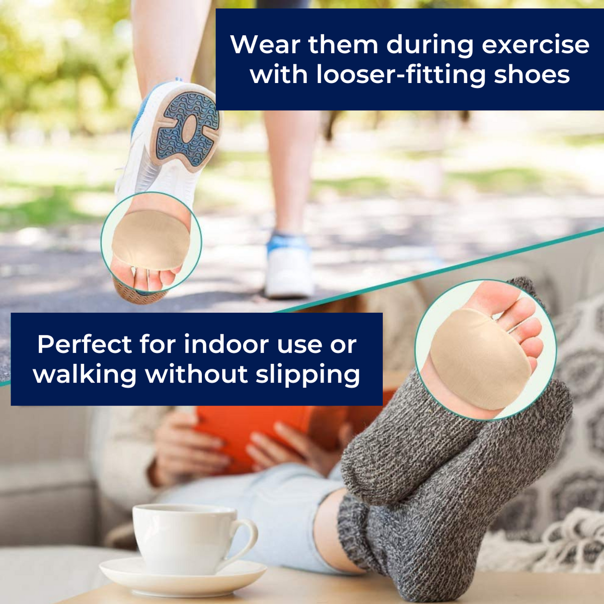 UltraComfort Metatarsal Gel Cushions – 10mm Forefoot Support Pads