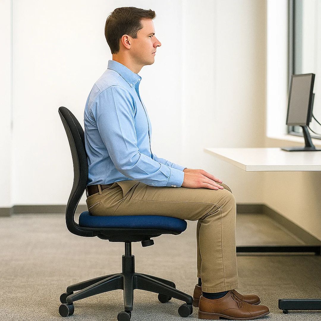 ErgoComfort | Tailbone Support Cushion with Memory Foam & Washable Cover