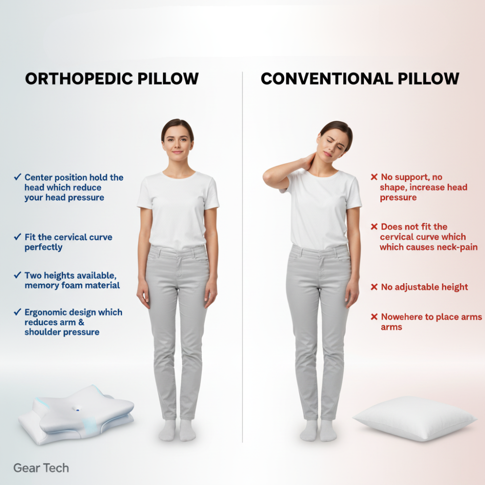 RestEasy Anti-Snore Contour Pillow for Optimal Sleep Support