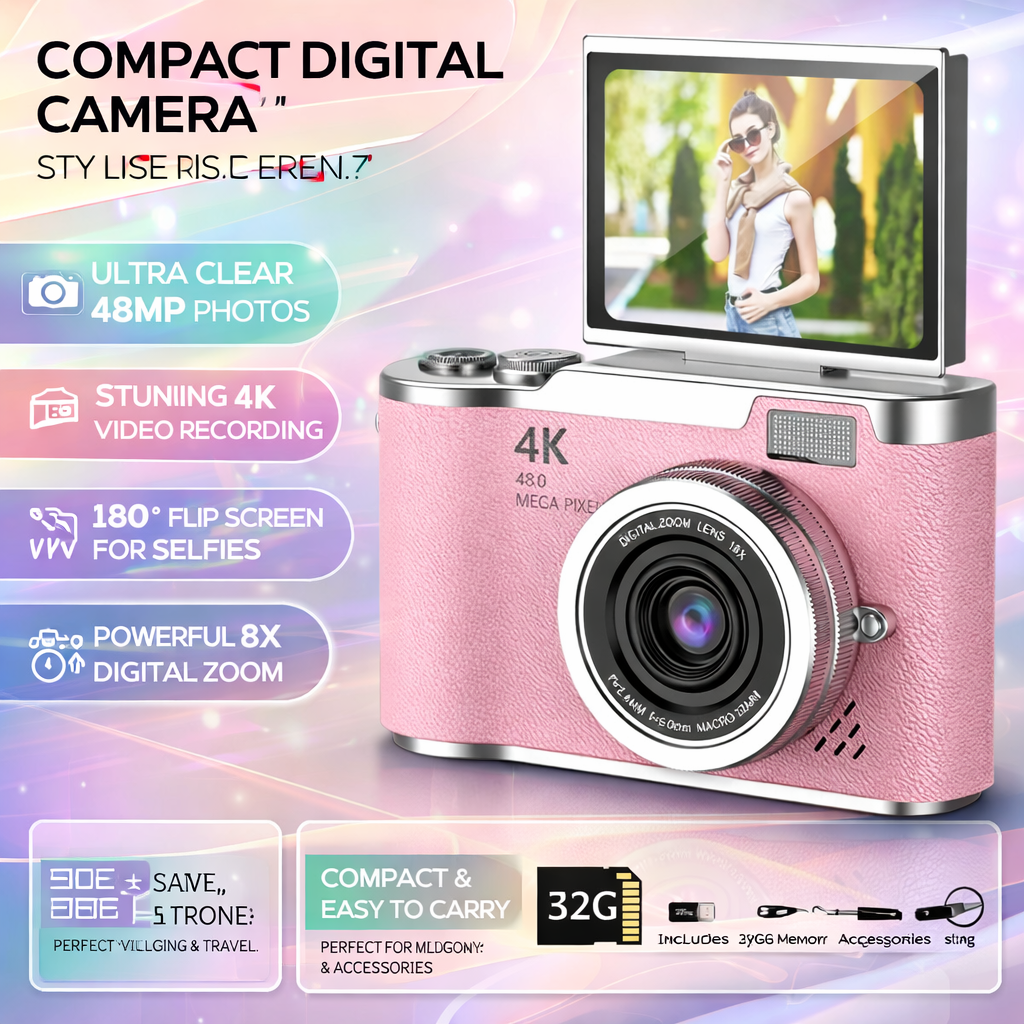 Versatile 48MP Travel Camera | Capture Every Moment in 4K