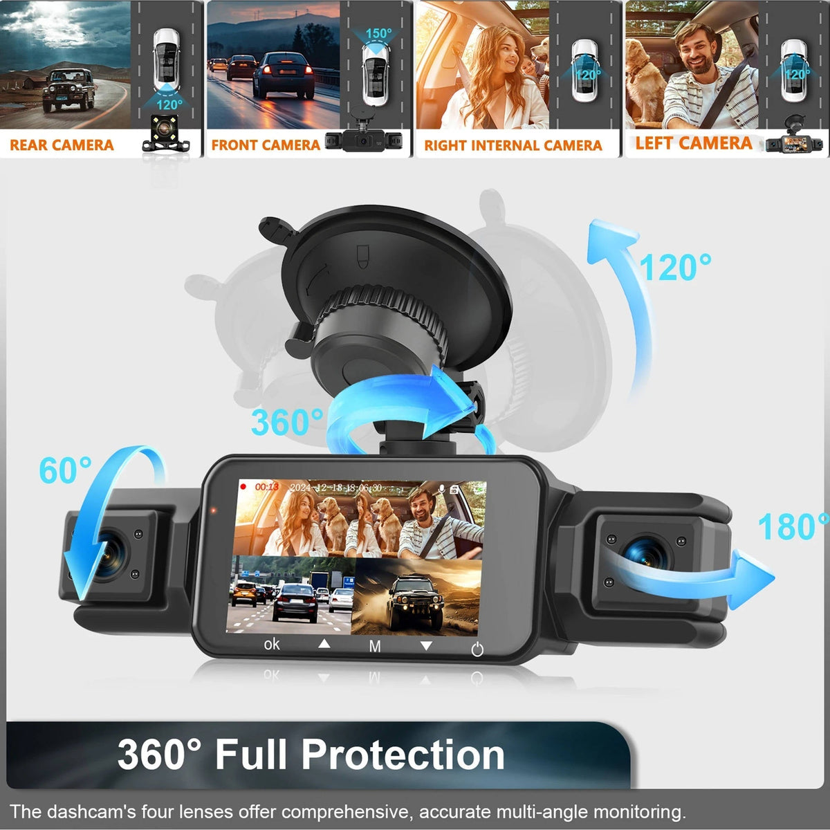 Enhanced Vehicle Security Dash Camera System with Night Vision
