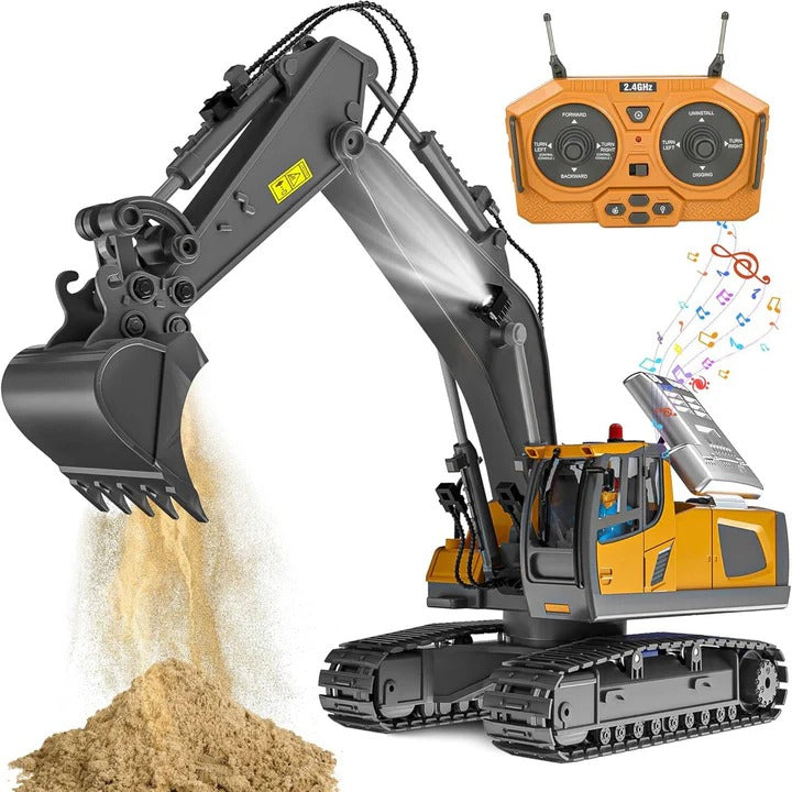 Rugged Terrain Remote-Controlled Excavator | Realistic Digging Action